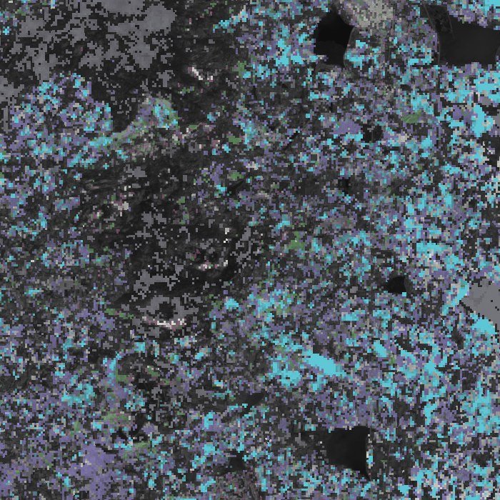 Clay mineral map of the 14 km block