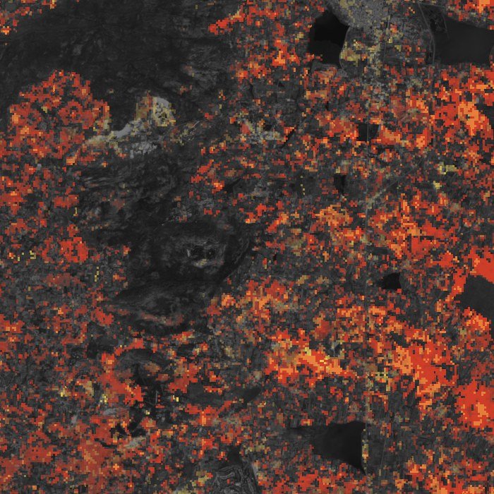 Iron oxide map of the 14 km block